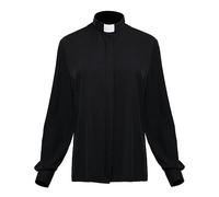WEITING Chemise de prêtre pour Hommes, Chemise d'église catholique, clergé épiscopal, col Montant, prêtre missionnaire, prêtre Romain, Haut-L-Femme