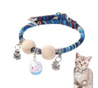 weiting Colliers pour Chats - Collier avec Perle de Cèdre pour Jeune Chat | Boucle Réglable Taille Unique pour Races Petite Moyenne Grande Dressage Maison Jardin Promenade Voyage