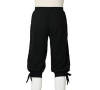 WEITING Costume de Cosplay Knight Peasant Drifter pour Hommes, Pantalon Bloomers-Noir-L-Pantalon Pirate