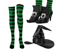 WEITING Costume de Sorcière pour Filles, Ensemble de Vêtements de Mascarade, Vêtement de Déguisement Halloween pour Spectacles, Carnavals, Événements Thématiques, Maisons Hantées et Anniversaires