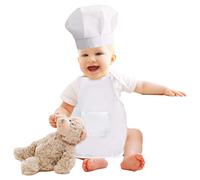 WEITING cuisine pour bébé - Chapeau et tablier cuisine pour bébé | White Photoshoot Prop Robes cuisine pour 7-18 mois