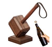 WEITING Décapsuleur Marteau | table ouvre-bouteille en bois - Bonbonnière ouvre-bouteille pour bière et eau pour boîtes Pop pour bouchons pour boissons gazeuses