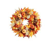 weiting Décorations de Couronne - Guirlande d'automne 45 cm Décoration - Guirlande Couronne Festive pour Hiver Mur Cheminée Intérieur Maison Cuisine | Activités Fêtes Vacances