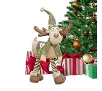 WEITING Décorations De Renne | Ornement en Peluche | Statuette De Fête pour Table | pour Maison Entrée Salon Fête Vacances Familiales Intérieur et Extérieur