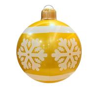 weiting Décors de Noël Gonflables pour Extérieur - Boule De Noël Inflatable en PVC,Ornement Imperméable Grand 61cm pour Fête - Terrasse Toit Arrière Cour Maison Fête