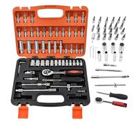 WEITING Ensemble De Douilles À Cliquet | 53 Pièces Kit De Clés En Acier Au Carbone Avec Boîtier De Rangement | Ensembles De Douilles À Cliquet De Maintenance - Pour La Plomberie Et Les Constructions