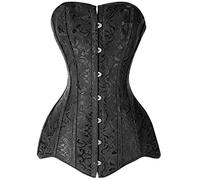 WEITING Femmes Sexy Corsets Bustiers Top Gothique Overbust Corset Bustier Long Torse Os En Acier Minceur Corps Shapewear Grande Taille Noir, 6XL