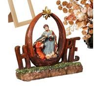 WEITING Figurine De La Nativité De Noël | Naissance De Jésus Décorations Religieuses Fournitures De Fête,Figurine Résine Sainte Famille Jésus Noël - pour Table Intérieure Cheminée Bureau Table De