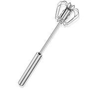 WEITING Fouet à œufs - Mélangeur à fouet semi-automatique à poussée manuelle pour les œufs en acier inoxydable - cuisine professionnel pour fouetter, fouetter, battre