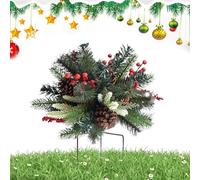 WEITING Garniture de Jardinière Noël pour Extérieur | Buissons Artificiels de Noël avec Support Tripode | Décoration d'Intérieur pour Appartement Bureau École Maison - Cimetière Bureaux Appartement