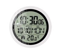 WEITING Horloge Murale pour Salle de Bain, Horloge Murale à Ventouse avec Affichage Température et Date, Décoration Intérieure pour Maison Bureau Cuisine Spa Dortoir Appartement Piscine Salle de Bain