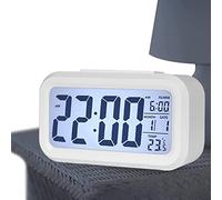 WEITING Horloge numérique - table avec écran HD extra large | Réveil portable Sunrise pour cadeaux d'amis, collègues, famille et travailleurs, blanc
