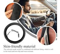 weiting Housse de Volant Chauffante | Accessoires Auto Chauffés Respirables 12V Chauds,Housse de Volant Noire - pour Pick-ups SUV Camping-Car Camping Aventure Voyage Road Trip Travail Conducteur