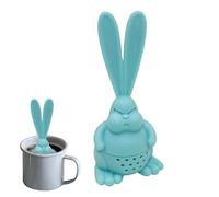 WEITING Infuseur à thé en silicone Lapin | Infuseur à thé Angry Rabbit avec 2 grandes oreilles | plus raide pour thé en silicone résistant à la chaleur, multicolore, plus raide pour thé en vrac pour