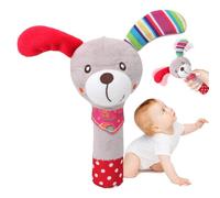 weiting Jouet hochet doux, jouets hochet en peluche pour chien | Peluche sensorielle pour chien Hand Shaker | Jouets hochet de développement, jouets éducatifs pour tout-petits, jouet en peluche de