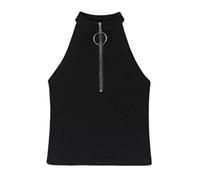 WEITING Jupe Gothique Sexy Taille Haute Plissée Punk Jupe D'été Noire Gothique Dark Punk-704-4,M