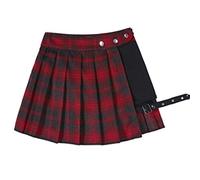 WEITING Jupe plissée Filles Gothique été Harajuku Style Punk Jupe irrégulière Femme asymétrique Taille Haute jupe-704-HOS-S