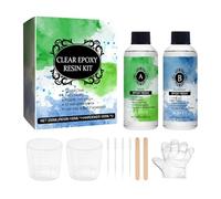 weiting Kit De Résine Époxy 2X170G - Résine Époxy pour Artisanat Claire - Anti-Jaunissement Autonivelante Durcisseur Brillant pour Réparation Bijoux Art