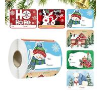 weiting Les Autocollants D'Étiquettes De Nom Pour Noël | 250 Pièces d'Étiquettes et de Badges de Nom - Autocollants de Noël pour Cartes | Pour Arbres Sacs Papier Cadeau Chaussettes Fêtes Anniversaire