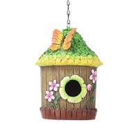 weiting Maisons pour Oiseaux À Placer en Extérieur | Cabane pour Oiseaux Pouvant Être Suspendue - Petite Maisonnette en Résine pour Bleus Pinsons Décoration de Jardin Extérieur