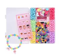 WEITING Perles Pour Bracelets - Kit De Perles Pour Créer Des Bracelets De L'amitié - Fournitures Artisanat Activités Manuelles,Cadeau pour Filles Garçons Fils