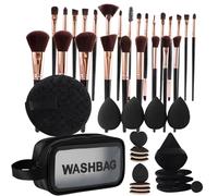 weiting Pinceau Fard à Paupières,47 Pièces Ensemble Complet D'Outils De Maquillage Avec Sac | Organisation De Voyage Pour Bureaux Quotidien Vacances Noël Mariage Maison Toilette Et Mariée