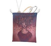 WEITING Pochette pour cartes de tarot | Sac en velours motif reine des fleurs - 12,7 x 17,8 cm - Sac à dés Oracle pour cartes de tarot - Sacs à bijoux avec cordon de serrage