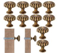 WEITING Poignées De Porte Pour Meuble 10 Pièces | Poignées De Placard Design Potiron - Ronde De Zinc Pour Rénovation Meubles Décor Maison Cuisine Salle De Bain Chambre Dressing