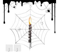 weiting Porte-Bougies Décoratifs - Support Bougies Toile d'Araignée,Support Gothique Festif pour Mur Entrée Chambre Fête Intérieur