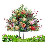 WEITING Remplisseur de Jardinière de Noël Extérieur | Remplissage Artificiel pour Jardinière avec Pieu Trépied,Fournitures Fête Vacances Extérieur Thanksgiving Automne Hiver Bureau Dortoir | pour