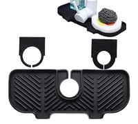 WEITING robinet cuisine, protection pour dosseret d'évier terminal - tapis pour robinet d'évier, bavettes pour évier derrière le robinet, accessoires d'évier