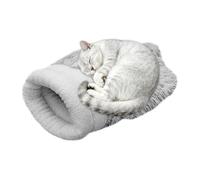 WEITING Sac De Couchage pour Chats | Sac À Câlin Pliable Semi-Fermé,59.9x29.9 cm Lit d'hiver pour Chat | pour Petit Salon Chambre Balcon Intérieur Extérieur Automne
