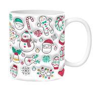 WEITING Tasse de Noël - Mugs De Noël En Céramique 3D | Mug 350ml Bonhomme De Neige Pour Thé Chocolat Cadeau Filles Femmes