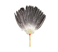 WEITINGKKK Avec un ventilateur à plumes, Éventail en plumes de sage chinois ancien, magnifique ornement(B)