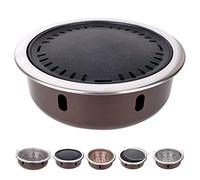 WEITINGKKK Barbecue Portable, Barbecue coréen au Charbon de Bois 5 en 1, Type Split, intérieur et extérieur, 4 à 8 Personnes, Multicolore(C)