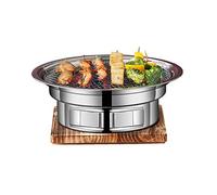 WEITINGKKK Barbecue Portable, Barbecue coréen au Charbon de Bois Multicolore 35-40 cm x 13,5 cm for 6 à 8 Personnes(A,40cm*13.5cm)