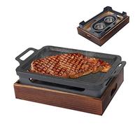 WEITINGKKK Barbecue Portable, Barbecue coréen en Alliage d'aluminium avec Pierre Maifan, Plusieurs Tailles(31.5cm*21cm)
