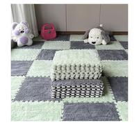 WEITINGKKK Carreaux en Mousse à emboîtement Tapis en Peluche, Tapis d'escalade antidérapant carré 20 pièces 12x12 Pouces(Gray)