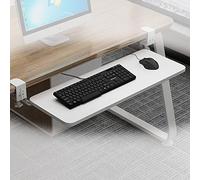 WEITINGKKK Plateau à Clavier sous Le Bureau, Plateau de Clavier sans Perforation, Plate-Forme de Clavier for Clavier et Souris(White,75 cm/29.5in)