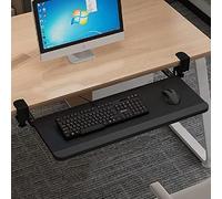 WEITINGKKK Plateau à Clavier sous Le Bureau, Plateforme d'extension de Pince for Clavier, Plateau de Clavier sous Le Bureau(White,75Cm*25Cm)
