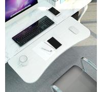 WEITINGKKK Plateau à Clavier sous Le Bureau, Rallonge de Bureau Pliable, Support de Clavier for Ordinateur, Pince for Plateau de Clavier avec Support en K(White,65 * 25Cm(26 * 10In))