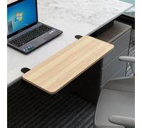 WEITINGKKK Plateau à Clavier sous Le Bureau, Support de Clavier Pliable for Bureau, Extension de Clavier à Pince(Walnut,75 * 25Cm)