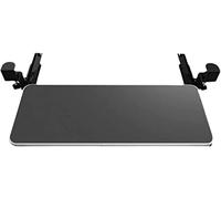 WEITINGKKK Plateau à Clavier sous Le Bureau, Support de Table Accoudoir Support d'étagère Support de Bras incliné Coulissant Couleur Bois(Black,52 * 24Cm)