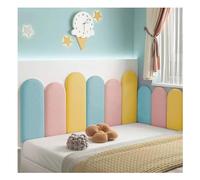 WEITINGKKK Rembourrage Mural, Panneaux muraux Autocollants for tête de lit et décoration, 4 à 12 pièces, Multicolores, 80 à 240 cm(Blue+Pink+Gold,80cm)