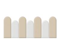 WEITINGKKK Rembourrage Mural, Panneaux muraux ovales rembourrés 3D, Autocollants et Autocollants, Multicolores, Plusieurs Tailles, Paquet de 6 à 11 pièces(Apricot+Gray,220cm)