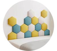 WEITINGKKK Rembourrage Mural, Panneaux muraux rembourrés Auto-adhésifs 3D for tête de lit, Chambre d'enfant, Multicolores, Plusieurs Tailles, 17 pièces(Gold,180x105cm)