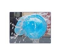 WEITINGKKK tuyaux d'égout à pénétration Douce, Tuyau de Drainage en Fil d'acier ondulé perforé Non tissé, Filtre de 50 m de Long et 5 cm de diamètre, Bleu, for Jardin, terrasse