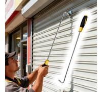 WEITOL Crochet Porte Enroulable Robuste, Crochets Volet en Acier Résistant Le Rangement dans Garage avec Poignée Caoutchouc Et Trou Suspension(1pcs,31.5in/80cm)