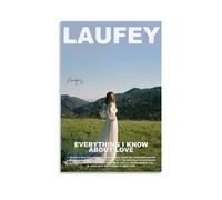 WeiTol Poster décoratif sur toile avec inscription « Everything I Know About Love » - Décoration murale moderne pour chambre à coucher - 30 x 45 cm
