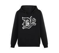 WeiToLnb Adult Hoody D12 Rap Hip Hop Logo Print Hooded Black Sweater S